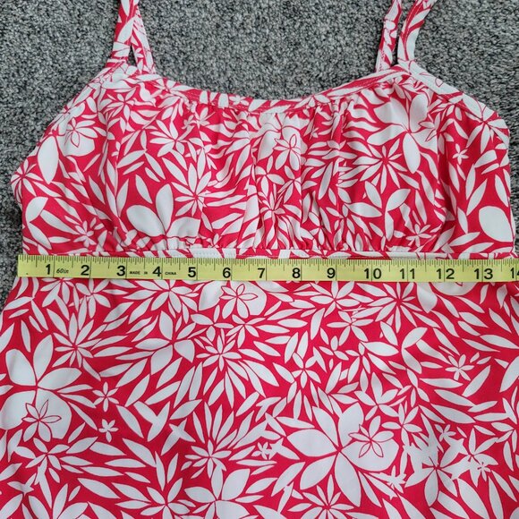 Kim Rogers Belk Women's Tummy Control Shape Support Swim Suit Medium Rose/White. - Picture 3 of 10